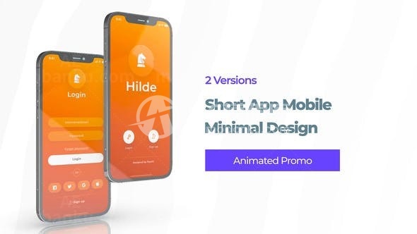 简约时尚手机应用程序App宣传AE模板