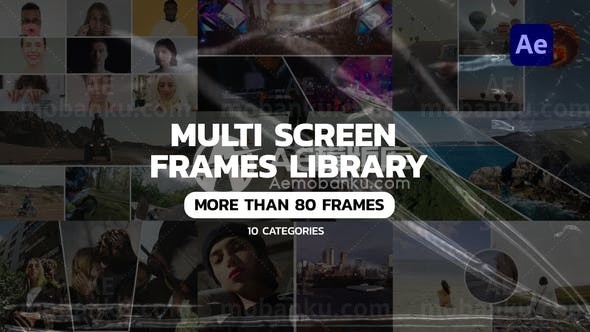 多屏动态图片视频展示AE模板