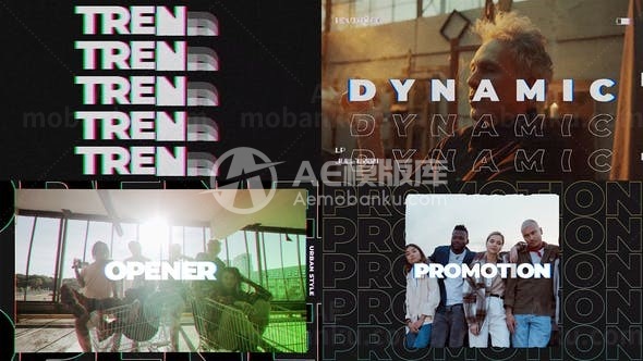 快速踏脚节奏能量动态片头AE模板