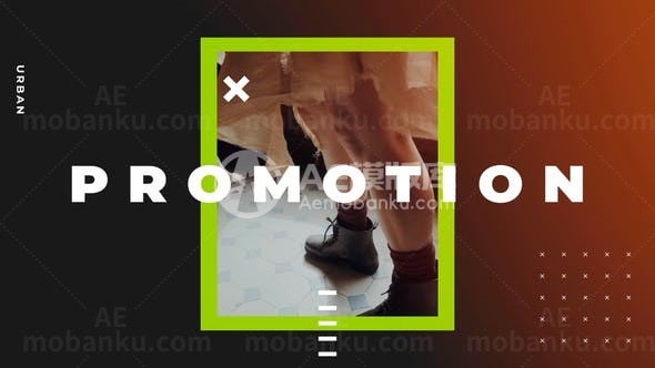 快速踏脚节奏动态城市片头AE模板