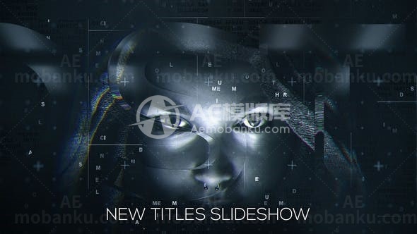 视差效果动态文字标题幻灯片AE模板