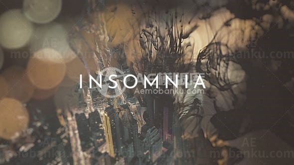 动态水墨效果标题展示AE模板