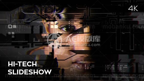 高科技递进效果幻灯片展示AE模板