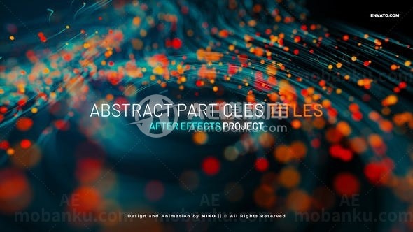 抽象粒子幻动揭示标题展示AE模板