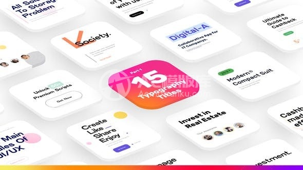 简洁文字标题字幕展示AE模板