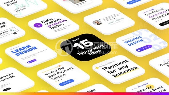 简洁版式文字标题字幕展示AE模板