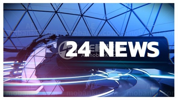 全球新闻栏目片头包装AE模板