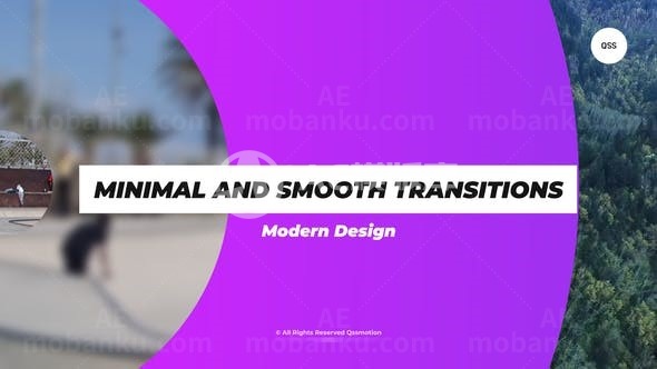 简洁平滑转场过渡效果包AE模板