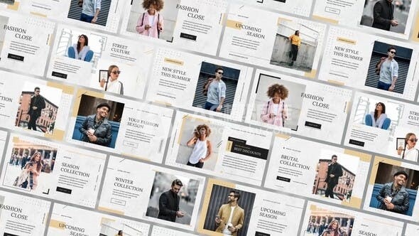 简洁时尚时装视频幻灯片AE模板