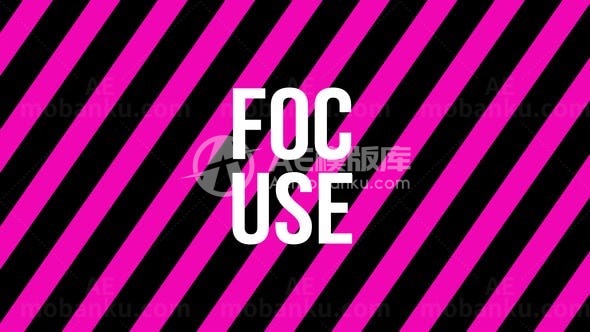 镜头聚焦效果文字标题展示AE模板