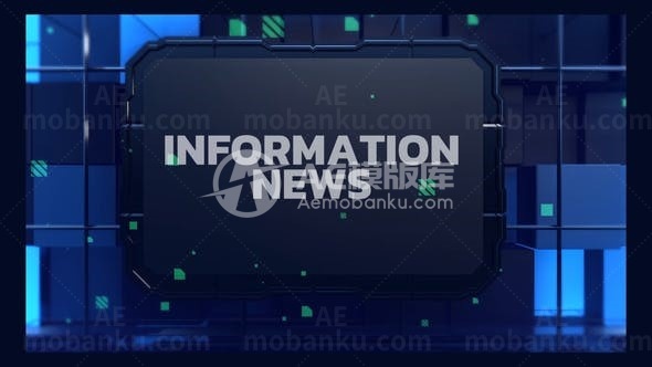 信息新闻悬浮显示片头包装AE模板