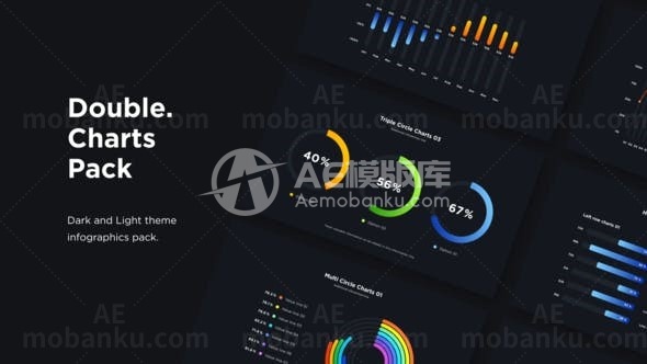 数据信息统计动态图表展示AE模板