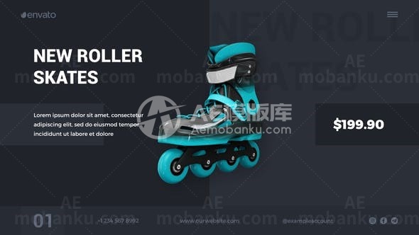 黑暗背景简洁产品促销宣传AE模板