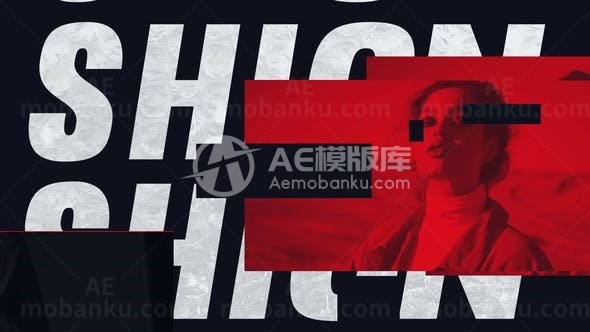 时尚动感故障效果片头展示AE模板