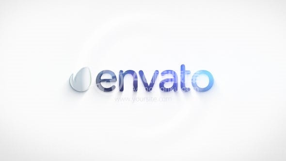 简洁波纹效果标志演绎AE模板