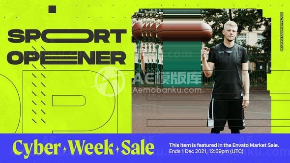 故障干扰效果街头体育运动片头AE模板