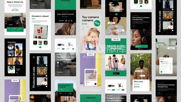 手机端在线商店产品宣传促销AE模板