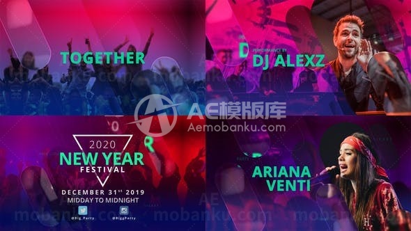 快速节奏新年活动宣传视频AE模板