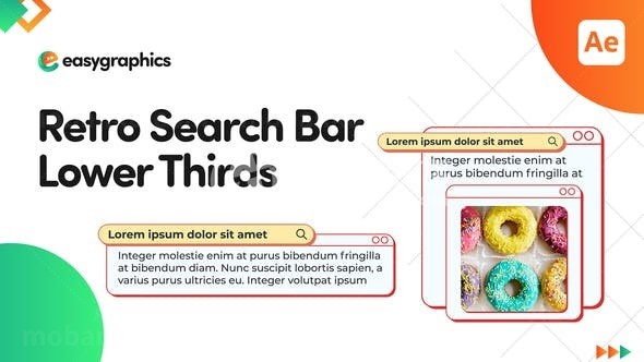 搜索框动态文字标题字幕AE模板