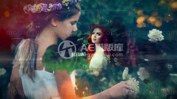 现代风格符号叠加幻灯片AE模板