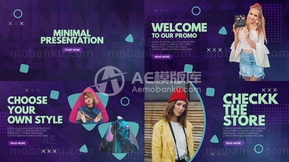 简洁优雅时尚服装展示AE模板