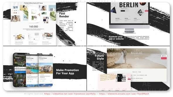 网站应用推广宣传促销展示AE模板