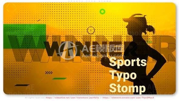 快速踏脚节奏体育运动宣传AE模板