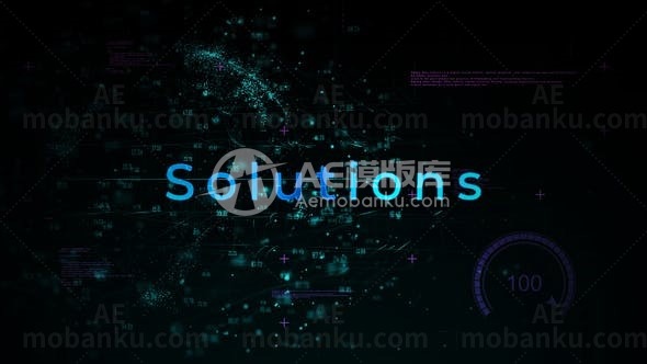 网络发展区块链粒子地球AE模板