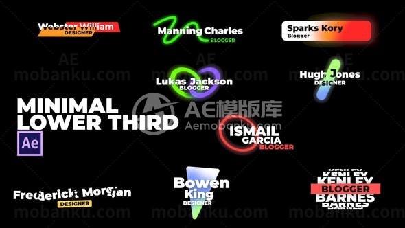 现代风格简洁字幕AE模板