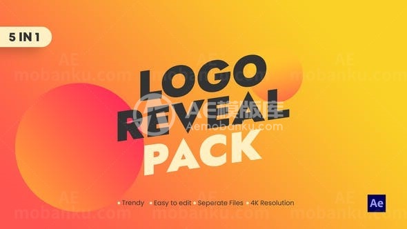 简洁图形标志演绎展示包AE模板