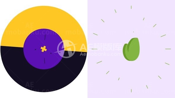 抽象彩色旋转标志展示AE模板