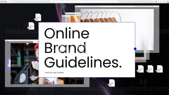 电脑桌面鼠标打开文件效果展示图片AE模板