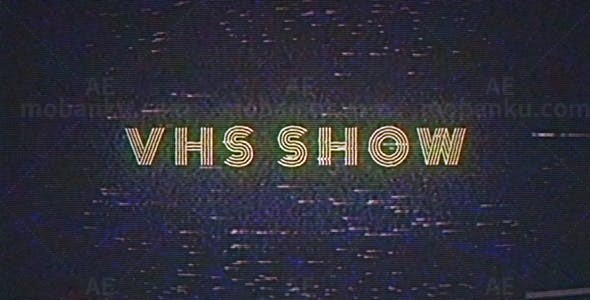 数字信号失真故障画面效果AE模板