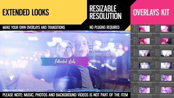 画面外观扩展效果AE模板