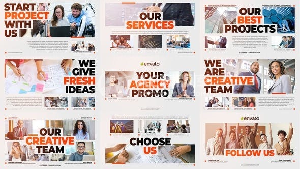 商业机构宣传-创意团队展示AE模板