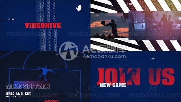 快速踏脚节奏体育赛事运动宣传AE模板