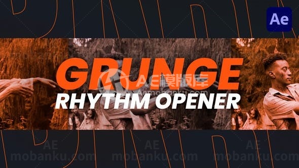 嘻哈风格快速节奏杂渍节奏片头AE模板