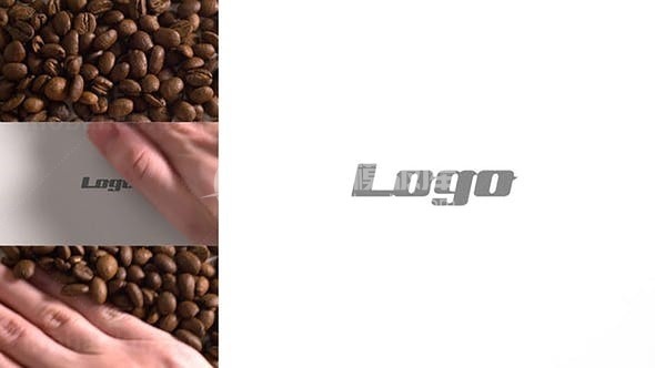 简单咖啡豆清除揭示标志片头AE模板