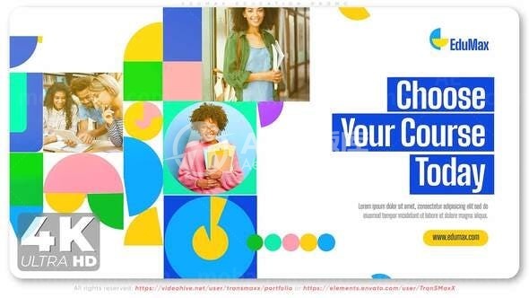 培训机构推广宣传展示视频AE模板