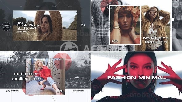 时尚动感图片视频展示片头AE模板