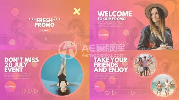 温情夏日阳光沙滩宣传AE模板