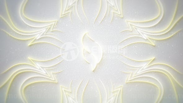 简洁发光线条揭示标志AE模板