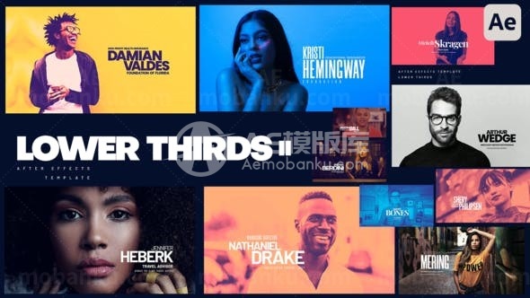 简介文字标题字幕包展示AE模板