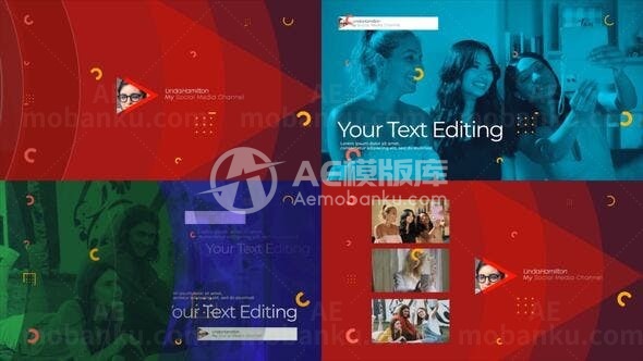 播主栏目频道推广视频包装AE模板