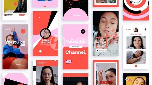 踏脚节奏手机端播主频道推广宣传AE模板