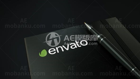 三维笔记本标志片头AE模板