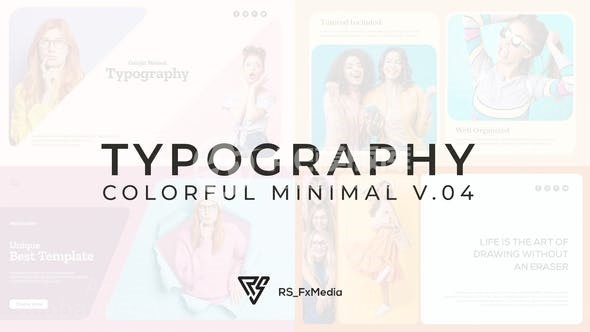 简洁多彩版式图文效果图片展示AE模板