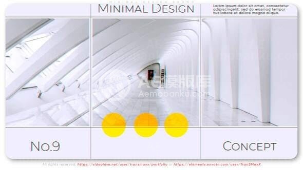 明亮简洁平滑设计风格展示AE模板