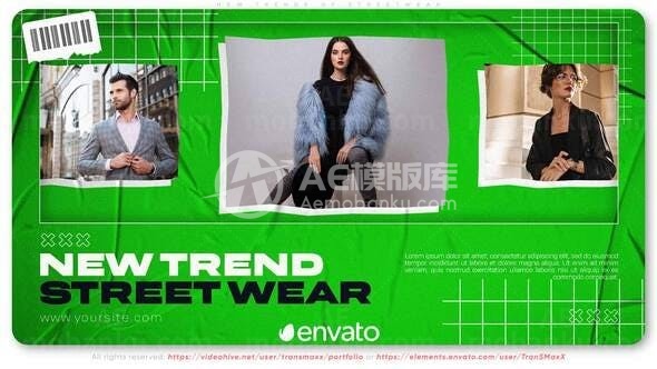 动感节奏街头服饰新动向展示AE模板