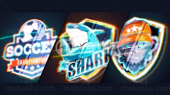 缩放效果标志展示AE模板